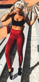 Alala Maroon 28” Leggings  Photo 0