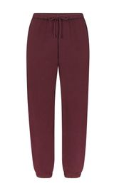 Oxblood Cotton Fleece Joggers Photo 0