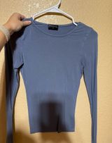 White Fox Boutique Blue Long Sleeve Top Photo 0