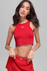 Alo Aspire Tank Candy Red/White XS Photo 0