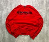 2000s Georgia Bulldogs Basketball Crewneck Sweatshirt Red Photo 0