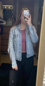 American Eagle Outfitters Distressed Denim Jacket Photo 0