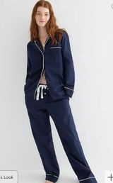 Navy Long Sleeve and Pants PJ Set Photo 0