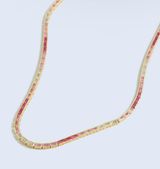 New! Madewell Tennis Collection Baguette Crystal Necklace Gold Tone Shaded Pink Photo 0