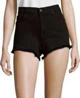 7 For All Mankind Black High Rise Cut Off Shorts—Size 29 Photo 0