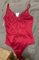 Forever 21 Red Lace Bodysuit Photo 0