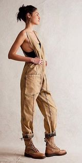 We The Free High Roller Jumpsuit in Farrow Size Medium Long NWT Photo 0