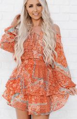 Olivaceous Ruffle tier dress Photo 0