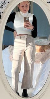 ZARA Beige  Marine Pants Photo 0