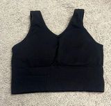 Black Ribbed Sports Bra Photo 0