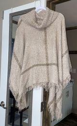 Woven Poncho Tan Photo 0