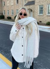 Sherpa Shacket Tan Size L Photo 0