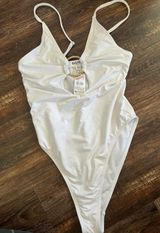One-Piece Missguided Swimsuit White Tall Photo 0