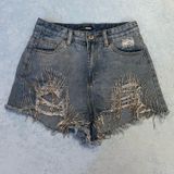 Beaded Jean Shorts  Photo 0