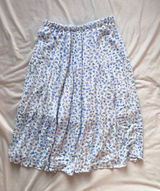 White blue floral long skirt Photo 0