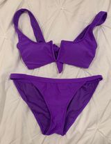 Purple Two Piece Swinsuit Photo 0