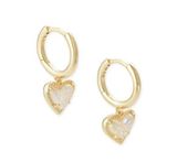 Kendra Scott  Gold Ari Hugge Hoop Earrings in Iridescent Drusy NEW Photo 0