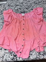 Off The Shoulder Top Hot Coral Photo 0