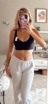 Aerie Black Ribbed Sports Bra NWT Photo 0