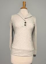 Factory Cream Light Gray Vneck Pullover Photo 0