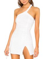 Sequin White Mini Dress Photo 0