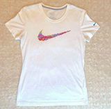 Nike Slim Fit Colorblock Swoosh Logo Cotton Graphic Tee Medium M Photo 0