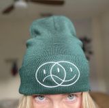 Custom Smiley Green Beanie Photo 0