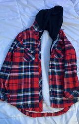 Ci Sono Red Plaid Flannel Jacket Photo 0