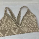 Aerie chill play move tan beige geometric print sports bra size XL Photo 0