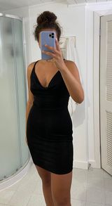 Bozzolo Black Bodycon Mini Dress Photo 0
