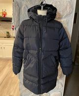 Hot Kiss  Navy Blue Puffer Winter Jacket With Side Zippers- Size Medium Photo 0