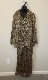 Victorias Secret Leopard Print Satin Pajama Set Size Small Photo 0