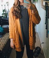 Mustard Yellow Cardigan Photo 0