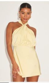 Lulus Dress yellow silk Photo 0