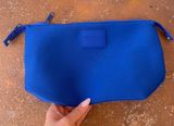 NEW free people royal blue cosmetic / makeup bag with clip detail  Photo 0