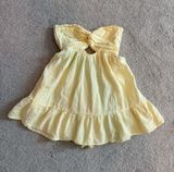 Savannah Twist Front American Threads White Strapless Mini Photo 0
