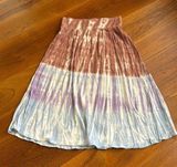 Chaser Stretch Basic Rib Waist MIDI Skirt in Quartz Tie Dye Photo 0