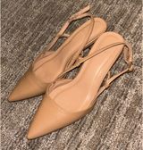 A New Day  Kitten Heels Nude Slingback Pointed Toe Photo 0