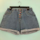 SheIn Paperbag Waist Denim Shorts Photo 0