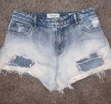 PacSun Two-Tone High Waisted Jean Shorts Photo 0