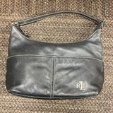Vintage LAUREN Ralph Lauren Black Leather Small Hobo Shoulder Bag Purse Handbag Photo 0