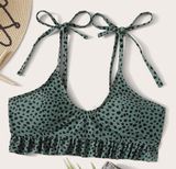 SheIn Tie shoulder Dalmatian print bikini top  Photo 0