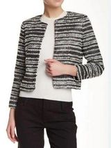 Alice + Olivia Kidman Metallic Tweed Striped Lady Jacket XS Photo 0
