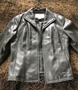 Nine West Black Leather  Jacket Size Medium Photo 0