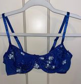 Blue Lace Bra Size M Photo 0