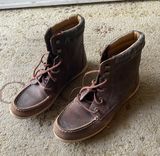 Sperry Distressed Brown Leather Booties Photo 0