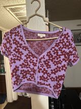 Cropped Short Sleeve Sweater Photo 0