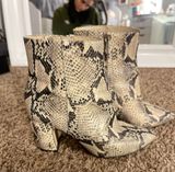 Snakeskin Western Booties Multiple Size 8 Photo 0