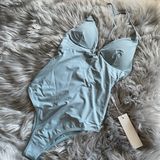 NWT Smokey Baby Blue One Piece Swimsuit Bodysuit Size M Photo 0