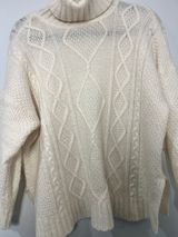 Aerie Turtleneck Knit Beige Sweater Size Small Photo 0